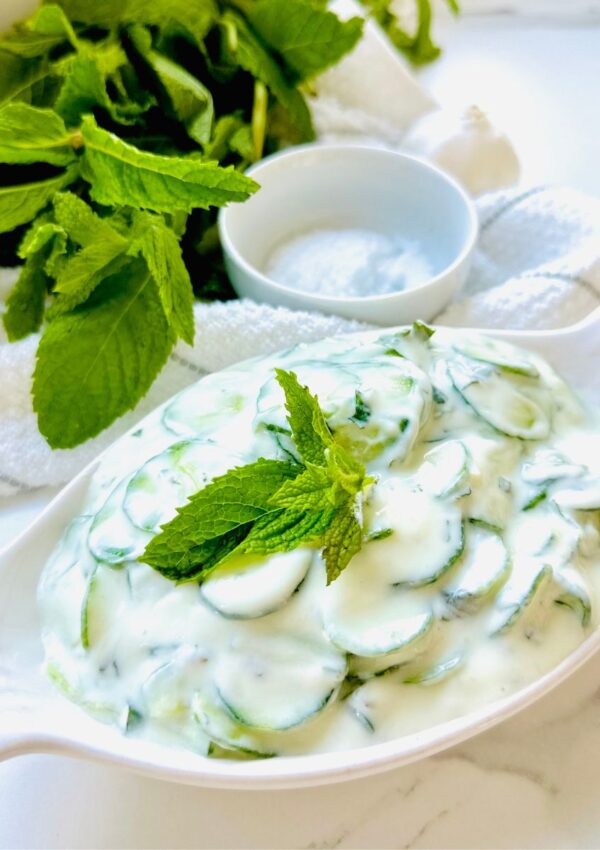 Jajukh | Refreshing Yogurt Salad with Cucumbers and Mint