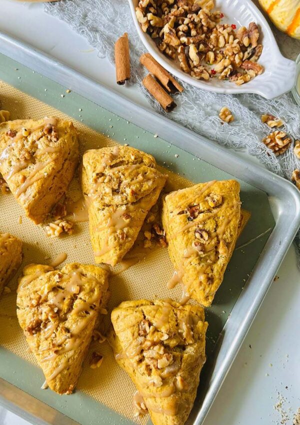 How to Make Maple Cinnamon Spice Pumpkin Tahini Scones