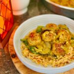 Spiced Chicken Meatballs with Turmeric-Chili Cream & Orzo