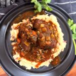 Red Wine Braised Beef w/ Garlic Mashed Potatoes