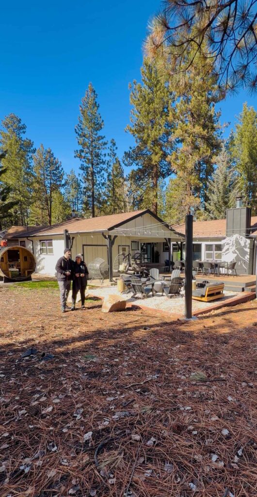 Red Wine Braised Beef w/ Garlic Mashed Potatoes - Time to Unwind - Girl indoor hammok with cozy fireplace with cozy fuzzy white blanket.
