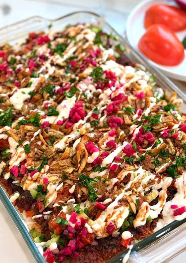 Kebab Crunch Bake – Easy One-Tray Mediterranean Sushi Bake