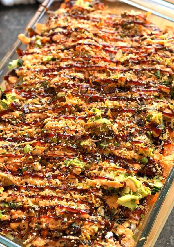 Salmon Baked Sushi Tray